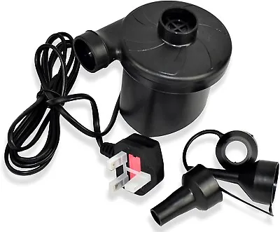 Vinsani 240V Electric AC Air Pump For Paddling Pools Airbeds Inflatables - Black • £8.49