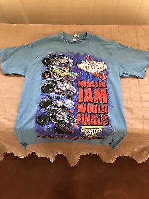 JKO- Monster Jam 2018 World Finals Vegas Light Blue T-shirt 2XL • $12.50