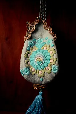 Antique  Art Nouveau Original Hungarian MATYO Embroidery Purse • $105