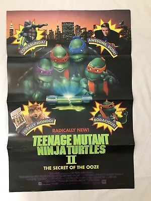 Teenage Mutant Ninja Turtles II Secret Of The Ooze Movie Poster 1991 Vanilla Ice • $99.99