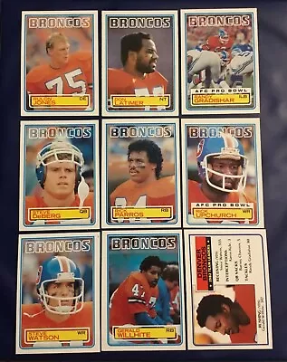 1983 Topps DENVER BRONCOS Complete Team Set 11 Parros Grandishar Deberg Nice ! • $5.50