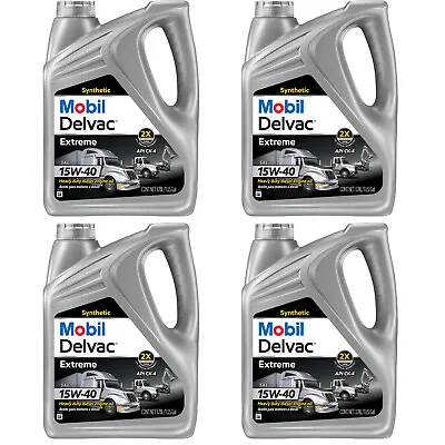 Mobil Delvac Extreme 122448 Premium Syn Diesel Oil 15W-40 Case/4 • $84.99