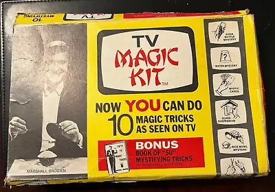 Marshall Brodien TV Magic Kit 1970 RARE Some Parts Original Box Vintage Tricks • $50