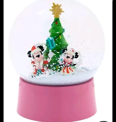 Disney Parks 2023 Santa Mickey And Minnie Mouse BOXED Holiday Snowglobe New • $40