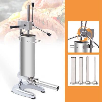 $147 • Buy 3L Sausage Filler Stuffer Machine Salami Maker Stainless Steel Manual Operation