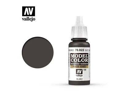 Vallejo Model Color Paint - German Camouflage Black Brown - 70.822 • £2.95
