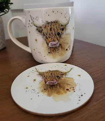 Highland Cow Mug & Coaster Set • £9