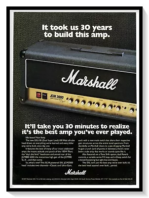 Marshall DSL JCM2000 Amp Print Ad Vintage 1997 Magazine Advertisement • $9.70