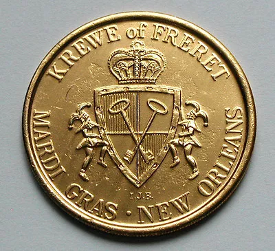 1973 MARDI GRAS Krewe Of Freret NEW ORLEANS Doubloon/Medal W/ American Flag/Map • $6.81