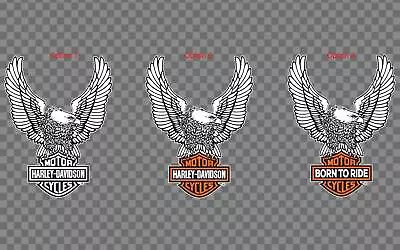 Harley Davidson Eagle Born To Ride Sticker Decal Tank Race Fairing Emblem Logo • $9.99