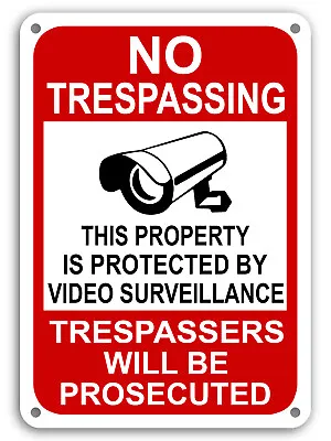 Property Protected By Video Surveillance Warning Security Camera Sign Cctv 7x11  • $7.69