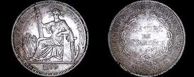 1899-A French Indo-China 1 Piastre World Silver Coin - Vietnam • $189.99