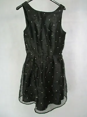 Miss Selfridge  Black Sleeveless Party Dress Round Neck  UK 6 EUR 34 • $8.70