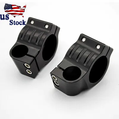 Aluminum Motorcylce 35mm Fork Clip-ons Handlebars Heads Mounts Bar Riser Black • $18.89