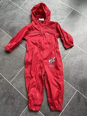 Regatta Isolite Red Puddle Suit/rain Suit Waterproof Age 18-24 Mths - Brand New • £8.50