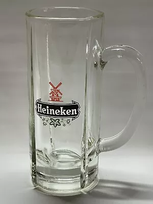 Vintage Heavy Heineken 10 OZ Tall 6.5  Glass Beer MUG  Barware Fast Shipping Wow • $7.99