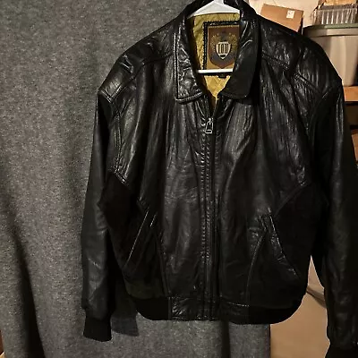 Vintage I.O.U IOU Leather Collection Black Jacket Medium Read Description • $38