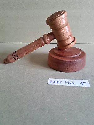 £21.99 • Buy ONE HANDCRAFTED SOLID MAHOGANY MASONIC / AUCTIONEERS GAVEL And SOUNDING BLOCK