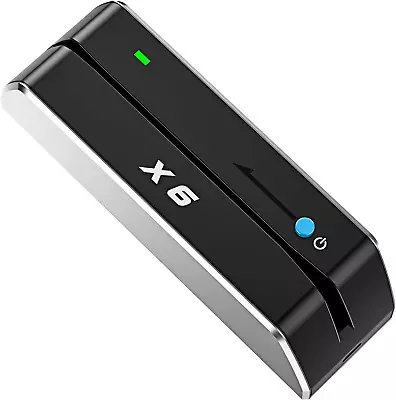 X6 BT Bluetooth Magnetic VIP Card Reader Writer USB 3 Tracks Swipe Encoder • $215.18