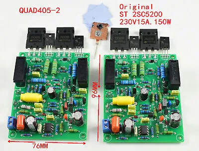 2pcs Copy QUAD405-2 Audio Power Amplifier Board Stereo AMP New 2SC5200 • $30.58
