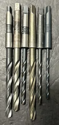 Lot Of 6 Morse Taper MT1 HSS Drill Bits Lathe Machinist Morse Taper USA Used • $25