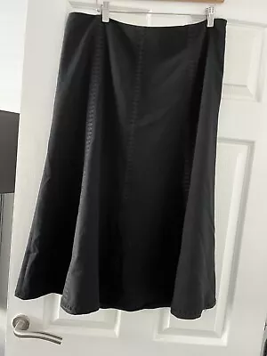 Marks & Spencer Ladies Black Embroidered Midi Maxi Skirt Size 16 • £6