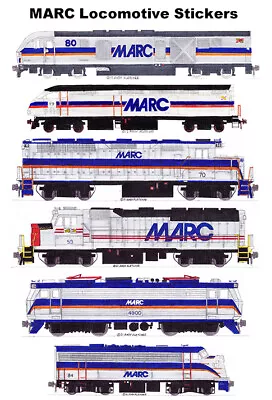 MARC (Maryland Area Regional Commuter) 6 Individual Stickers Andy Fletcher • $9.90