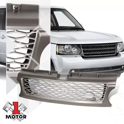 Grey/Silver Diamond Mesh Upper Front Hood Grille For 10-13 Range Rover Sport • $32.99