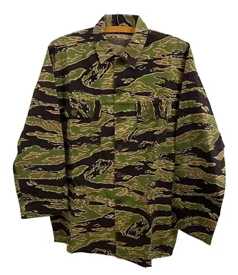 Vietnam War Tiger Stripe Shirt US Medium Lightweight Near Mint Uniform Jacket • $152.20