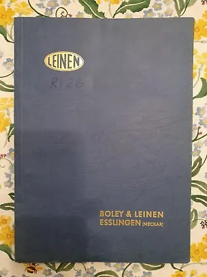 Boley & Leinen Operating Instructions For The Type RI 26 Capstan Lathe. Germany. • £75