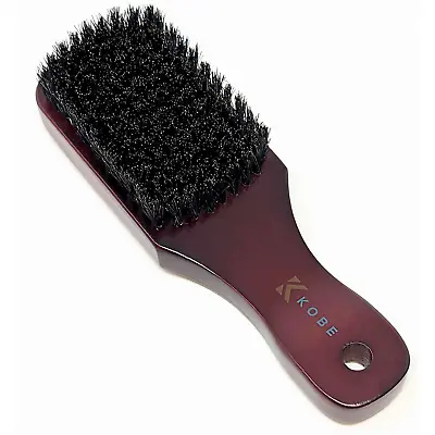 Kobe Pro Natural Boar Bristle Dark Wood Club Brush Ideal For Barbers Gents. • £9.49