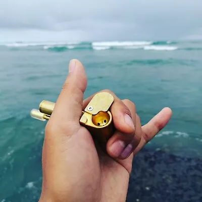 Original Shaka Pipe Unique Brass All-in-One W Stash Tube & Poker Made In Hawaii • $85