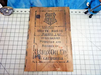 Vintage UNION OIL WHITE MAGIC Gasoline Wood Box Crate  Advertising Sign • $7.50