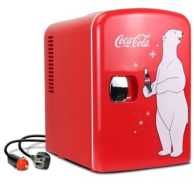 Coca Cola Design Mini Fridge/Drinks Cooler Refrigerator Red - 4L • £125
