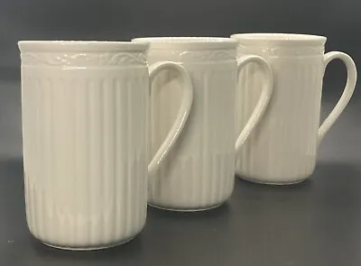 3 Mikasa ITALIAN COUNTRYSIDE Cream Cappuccino Mug Ivory White 4.25  • $65