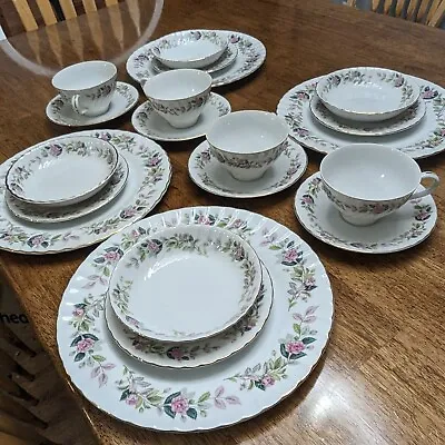 Vintage Creative Fine China Regency Rose 2345 Japan Service For 4 • $155.84