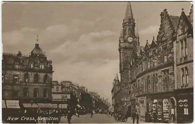 NEW CROSS HAMILTON - Lanarkshire Postcard Walter Benton & Co • £9