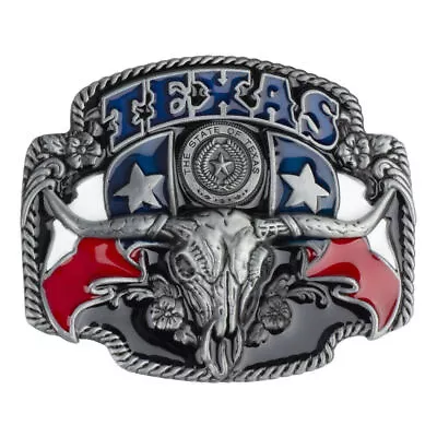 Longhorn Bull Belt Buckle For Men Western Rodeo Texas Cowboy Hebillas Vaqueras • $11.90