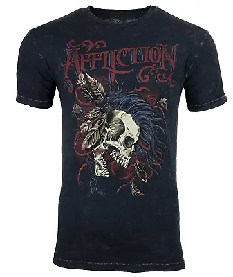 AFFLICTION Men's T-shirt BATTLE CRY Black Lava Wash Motorcycle Biker S-4XL • $29.99