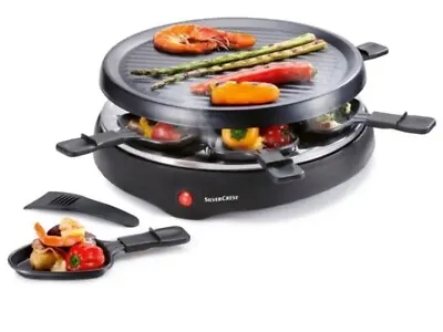 Silvercrest Raclette Grill Electric Non-Stick 6 Person Indoor Griddle Plate  • £29.24