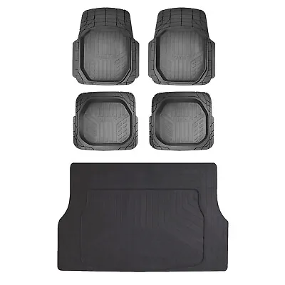 Trimmable Floor Mats & Cargo Liner Waterproof For Mini Cooper Rubber Black 5 Pcs • $79.90