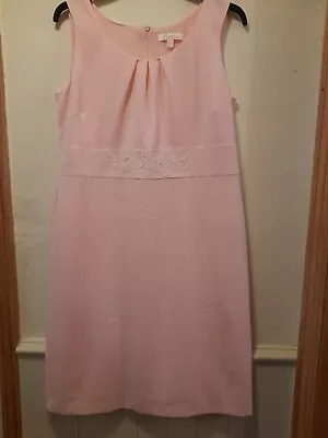 Womens Changes By Together Dress Size 18 Pale Pink Lace Detail Ex Condition • £6