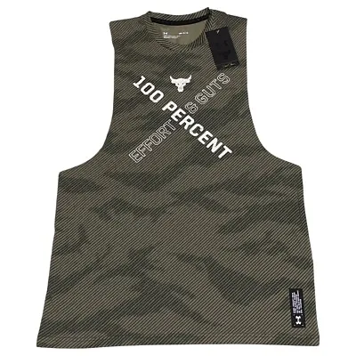 Under Armour Project Rock Camo Veterans Day Muscle Tank Top Size Medium Rare Gym • $29.99