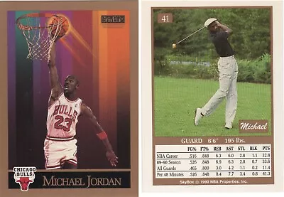 🏀1990-91 Skybox Chicago Bulls Michael Jordan Card #41 Golf On Back🏀 • $6.99