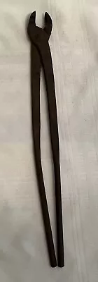 Vintage Large Heavy 18 Inch Long Blacksmith Metal Power Hammer Tongs • $24.95