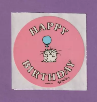 HTF  Vintage Pink Boynton Happy Birthday Sticker. • $9.99