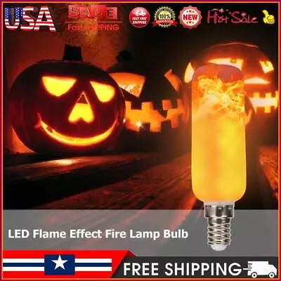 E14 7W LED Flame Effect Fire Light Bulb Flickering Emulation Decor Lamp • $7.19