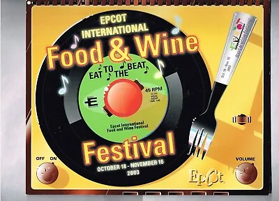 2003 Walt Disney World EPCOT Food And Wine Festival Program Rare VHTF • $24.52