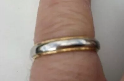 Antique 2 Tone Yellow/White Gold Lady's 18CT Wedding Ring 712 Size Q 4g • £425