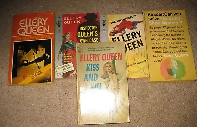 Ellery Queen FIVE Paperback Mysteries • $5